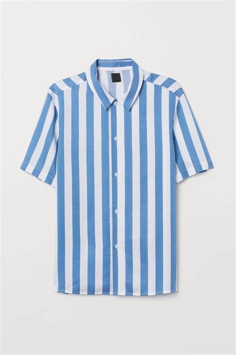 striped button up shirt short sleeve