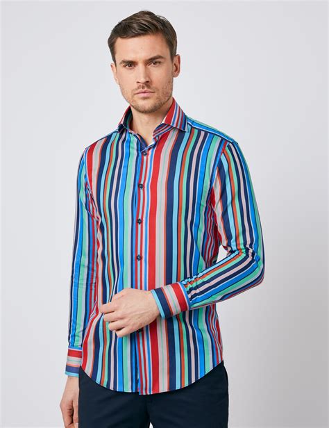 striped colored shirt