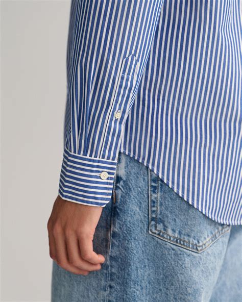 striped poplin shirt