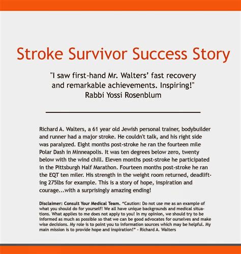 stroke survivor success story english Doc