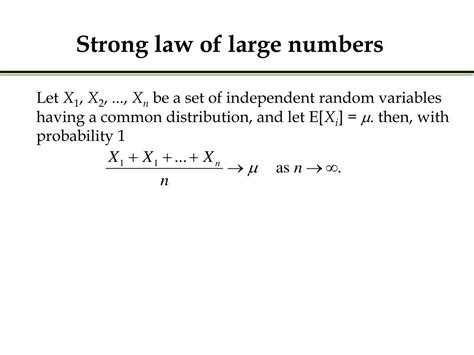 strong law of large numbers