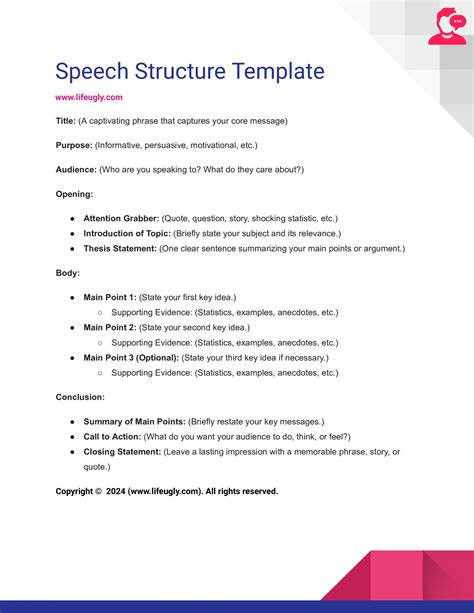 structure of presentation speech Doc