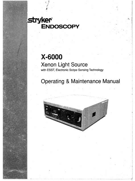 stryker x6000 light source manual Doc