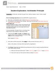 student exploration archimedes principle answer key Epub