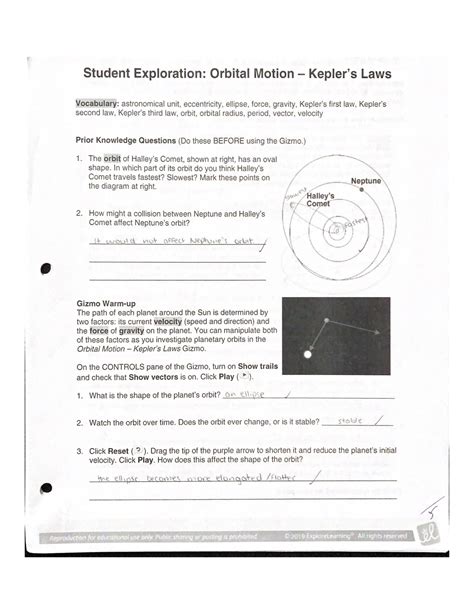 student exploration orbital motion  kepler s laws answers Ebook Reader