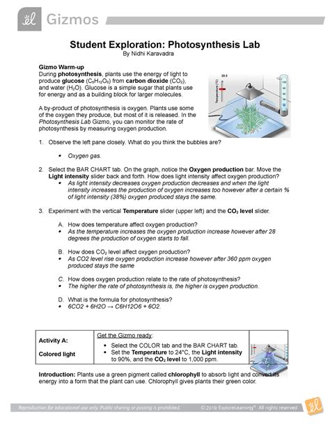 student exploration photosynthesis lab answers pdf PDF