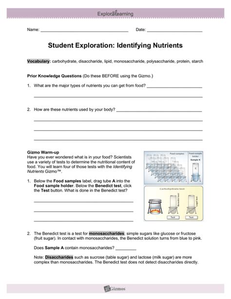 student explore learning answer key identifying nutrients Kindle Editon