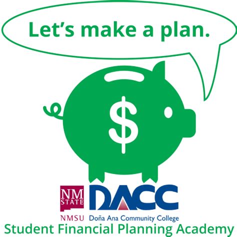 Illustration of a student engaging with various campus financial planning resources, such as workshops and advisors.