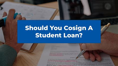 A chart detailing the responsibilities and implications for a cosigner on a student loan