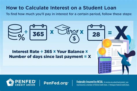 student loan interest calculator visualization showing principal and interest breakdown over time