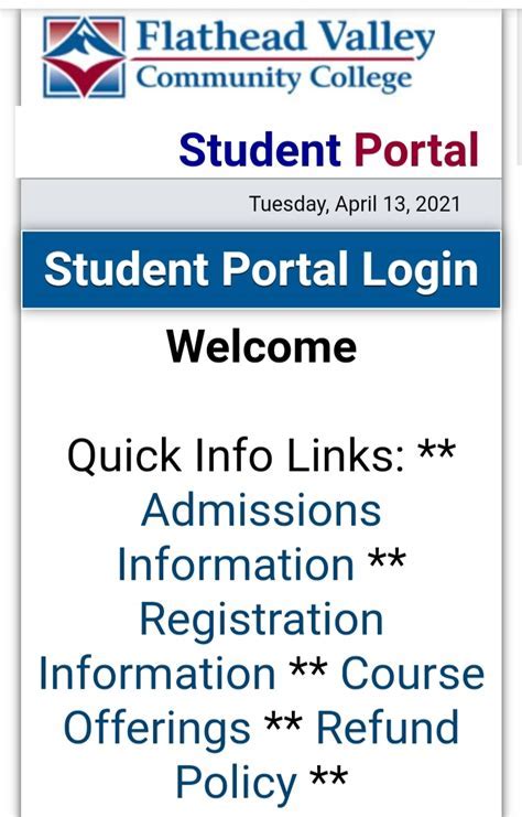 student portal fvcc