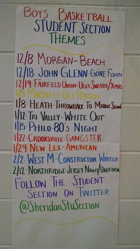 student section themes for basketball