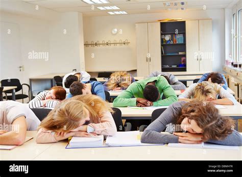 student sleeping in class