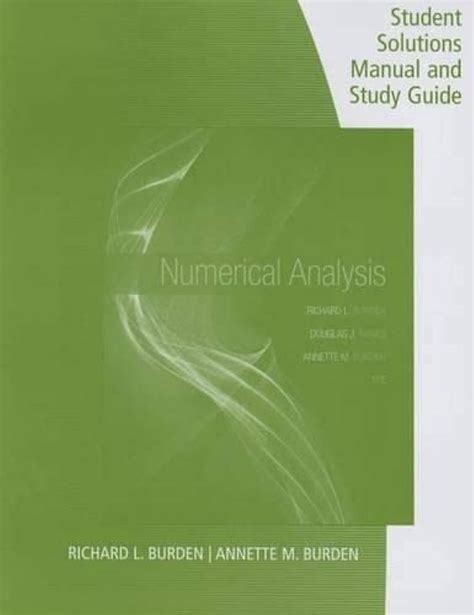 student solution guide numerical analysis burden Reader