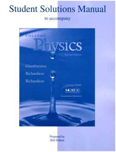 student solutions manual college physics by giambattista PDF