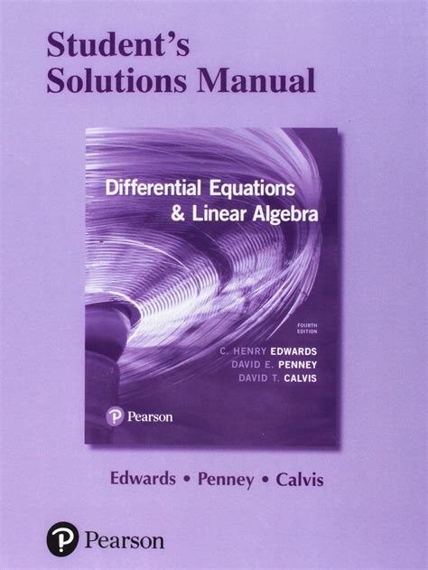 student solutions manual for linear algebra differential equations Epub