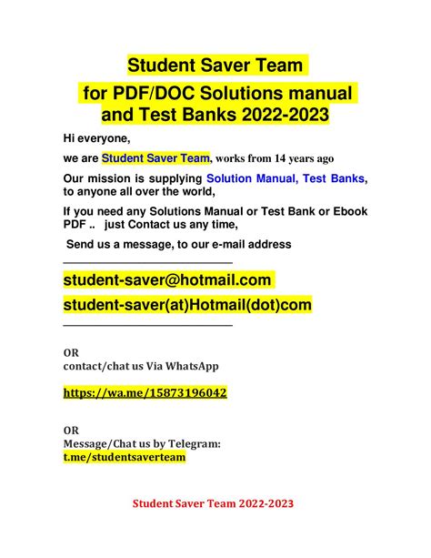 student test bank and solution manual Epub