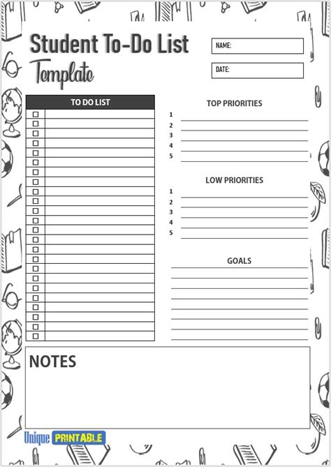 student to do list