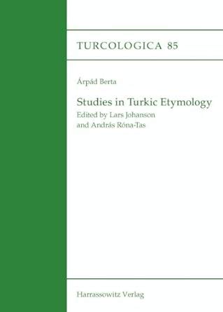 studies in turkic etymology turcologica Doc