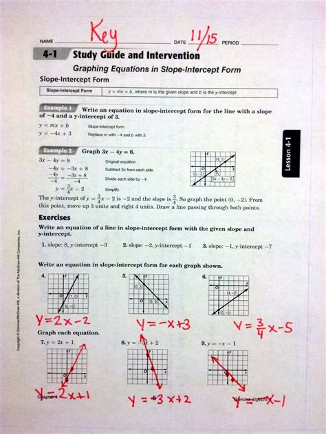 study guide and intervention 3 1 answers PDF