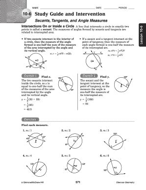 study guide and intervention geometry answer tangents Doc