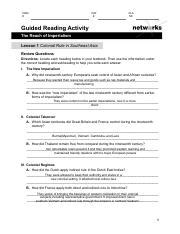 study guide answers for guided reading and review china and new imperialism Reader