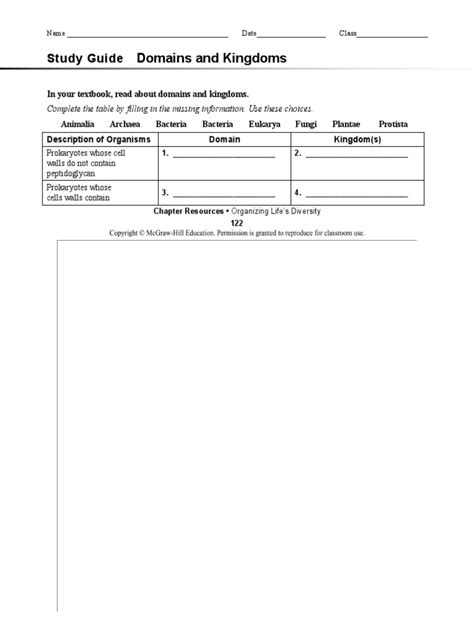 study guide domains and kingdoms Doc