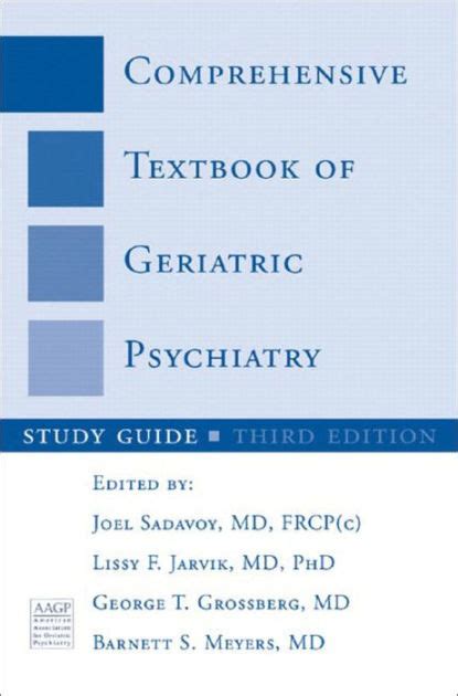 study guide for comprehensive textbook of geriatric psychiatry third edition Epub