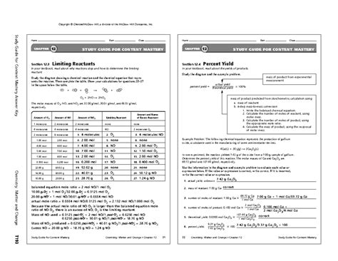 study guide for content mastery answer key chemistry chapter 12 Kindle Editon