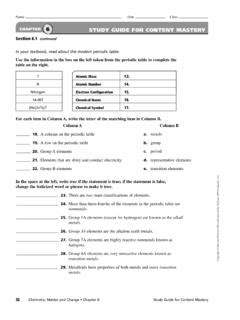 study guide for content mastery chemistry answer pdf PDF