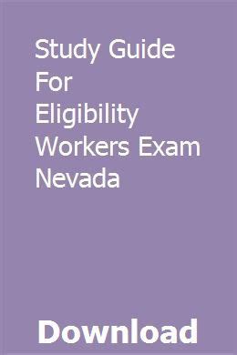 study guide for eligibility workers exam nevada Reader