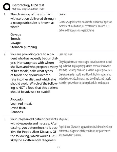 study guide for gerontology test Doc