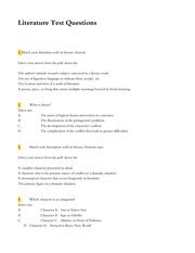 study guide for literature test 2007 8 Kindle Editon