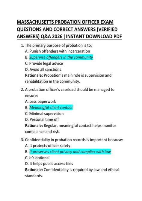 study guide for massachusetts probation officer Kindle Editon