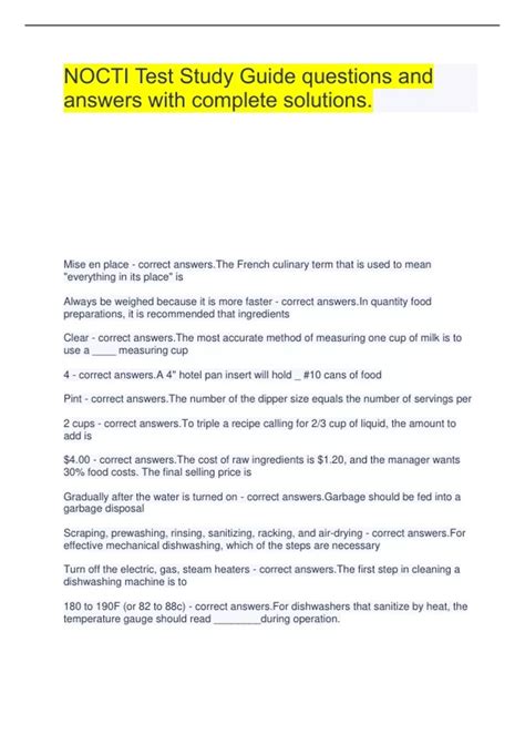 study guide for nocti test graphics Reader