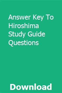study guide questions for hiroshima answers Ebook Reader