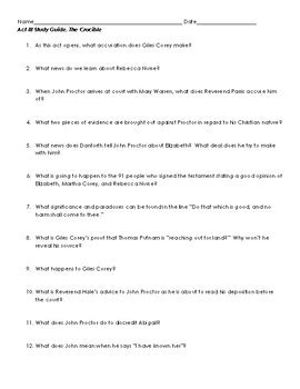 study guide the crucible act iii epsd Kindle Editon