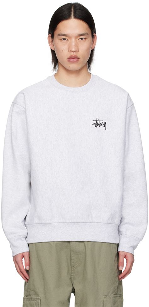 stussy gray sweatshirt