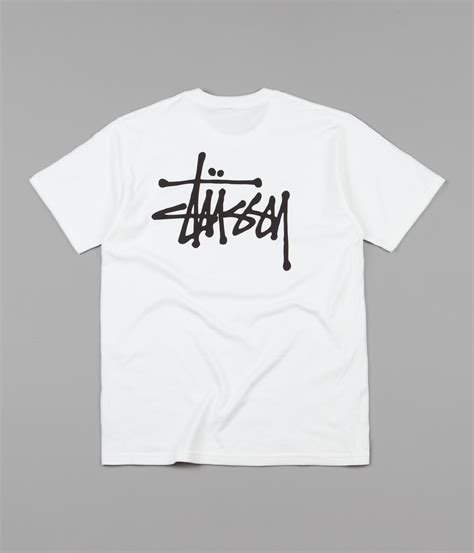 stussy white t shirt