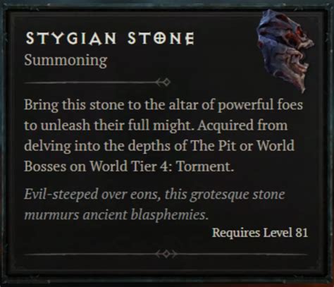 stygian stone drop rate