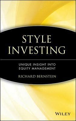 style investing unique insight into equity management PDF