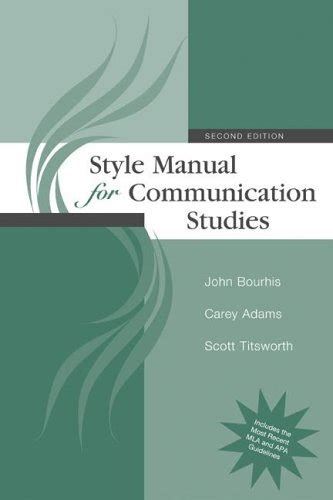 style manual for communication studies Epub