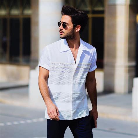 stylish men's white shirts