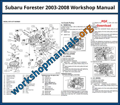 subaru forester 2003 manual Kindle Editon
