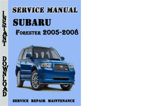 subaru forester service manual pdf Epub