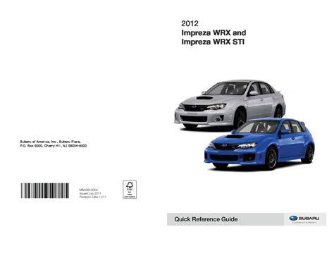 subaru impreza 2012 user manual Reader