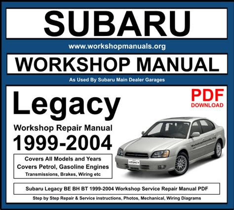 subaru legacy workshop manual Kindle Editon