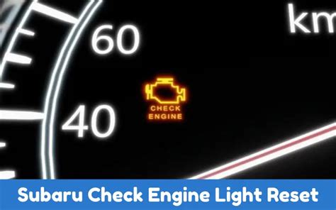 subaru reset check engine light Doc