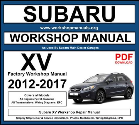 subaru workshop manual pdf Epub
