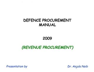 subject comments of ofb on draft defence procurement manual 2 Epub